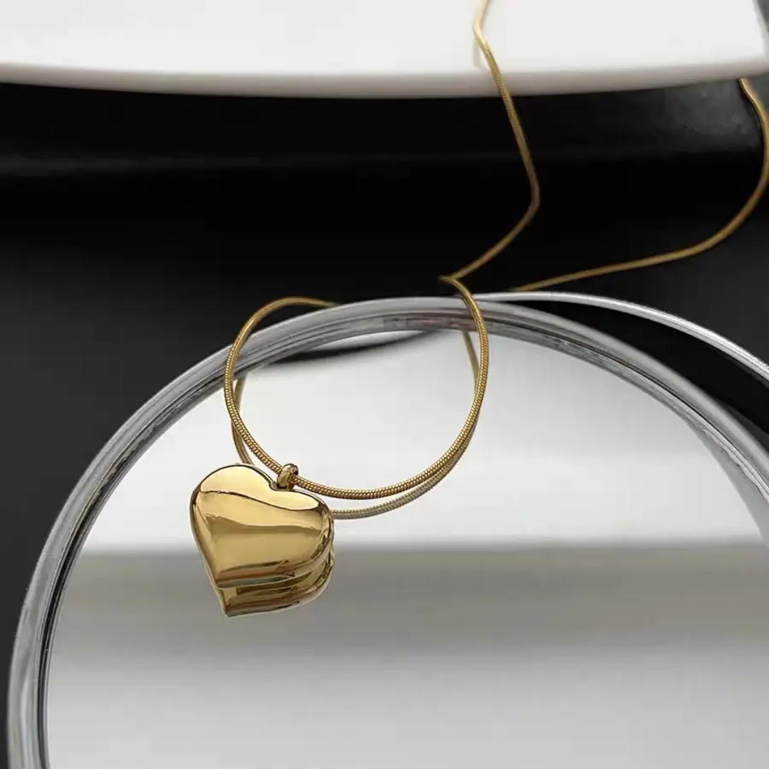 The "My Heart is Yours" –  Gold Plated Minimalist Heart Necklace 💖✨