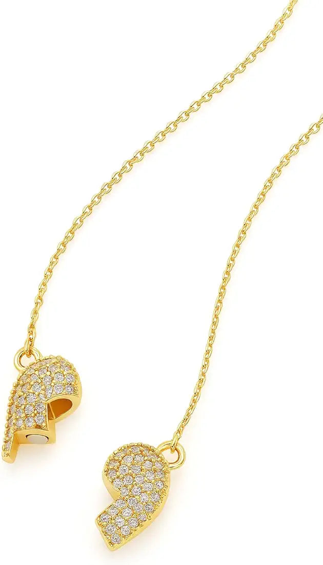 Two Souls, One Heart – Handcrafted Diamond-Studded Couple’s Necklace Set 👩‍❤️‍👨✨