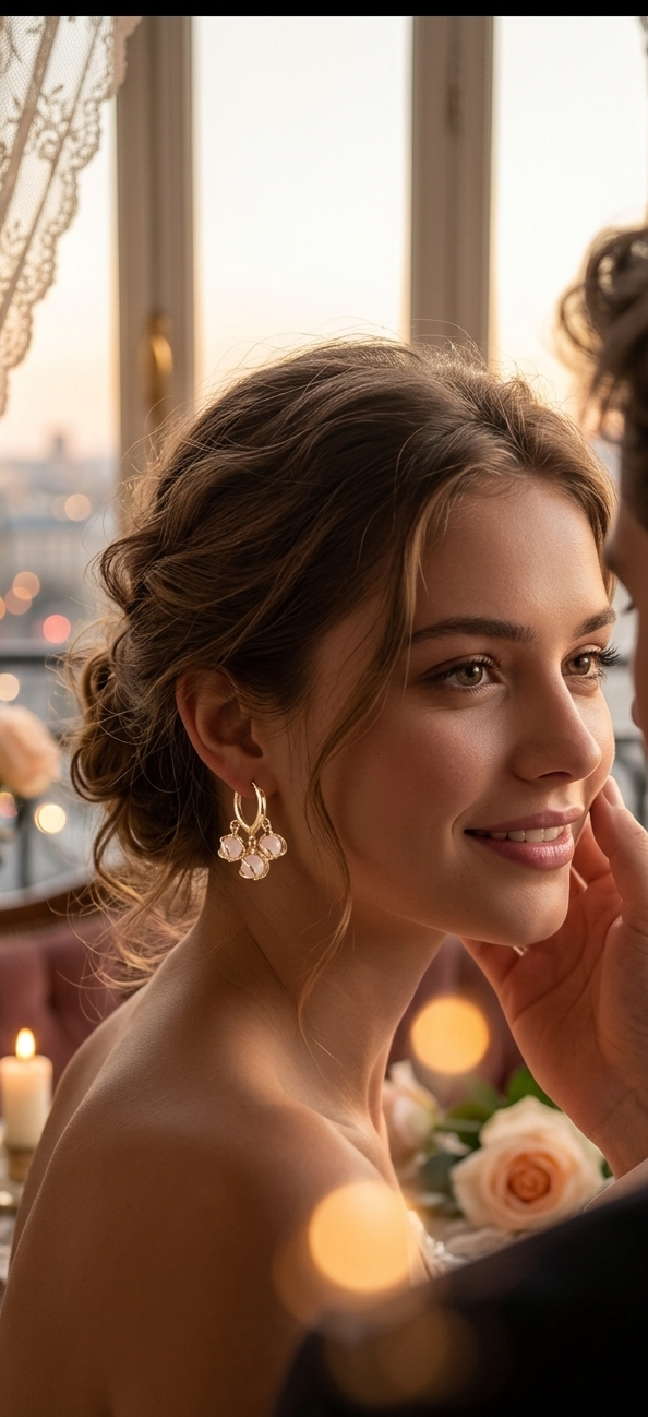 Moonstone Hoop Earrings – A Soft Whisper of Light 🌙🤍
