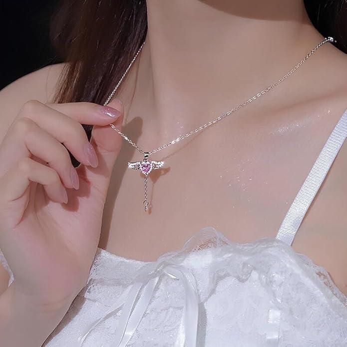 ✨ The Angel Heart Necklace – Everlasting Gold & The Ethereal Bloom 👼🌸