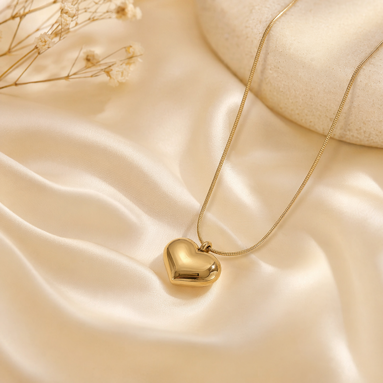 The "My Heart is Yours" –  Gold Plated Minimalist Heart Necklace 💖✨
